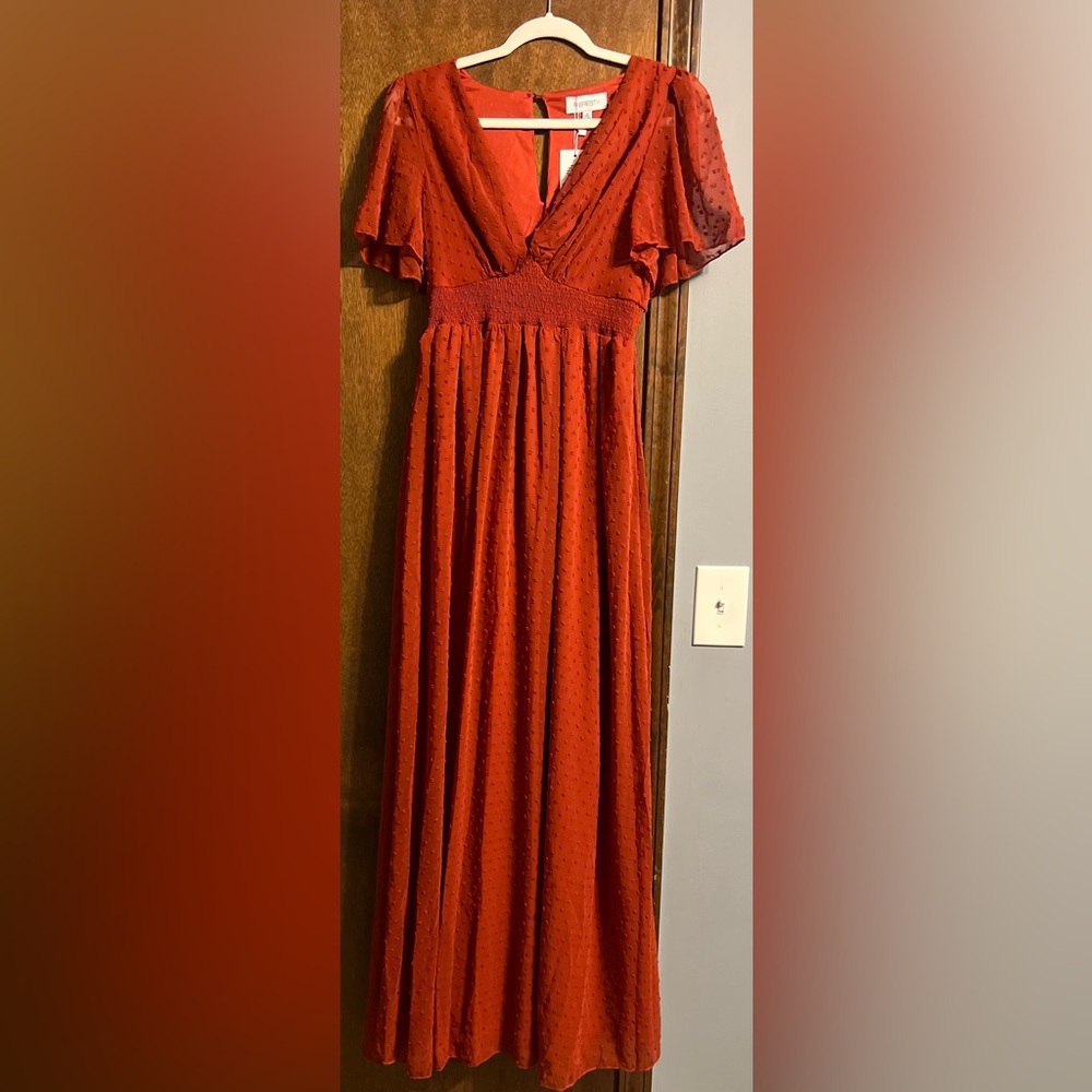 Faeriesty Orange Maxi Dress